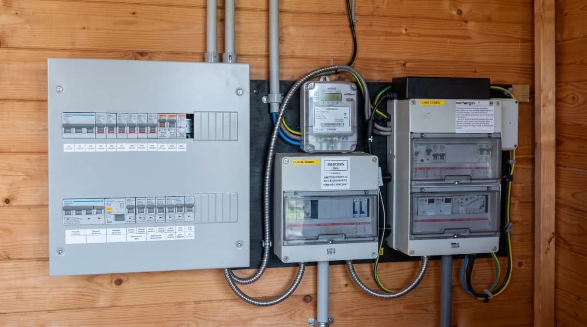 Wall-mounted consumer units and armoured cabling